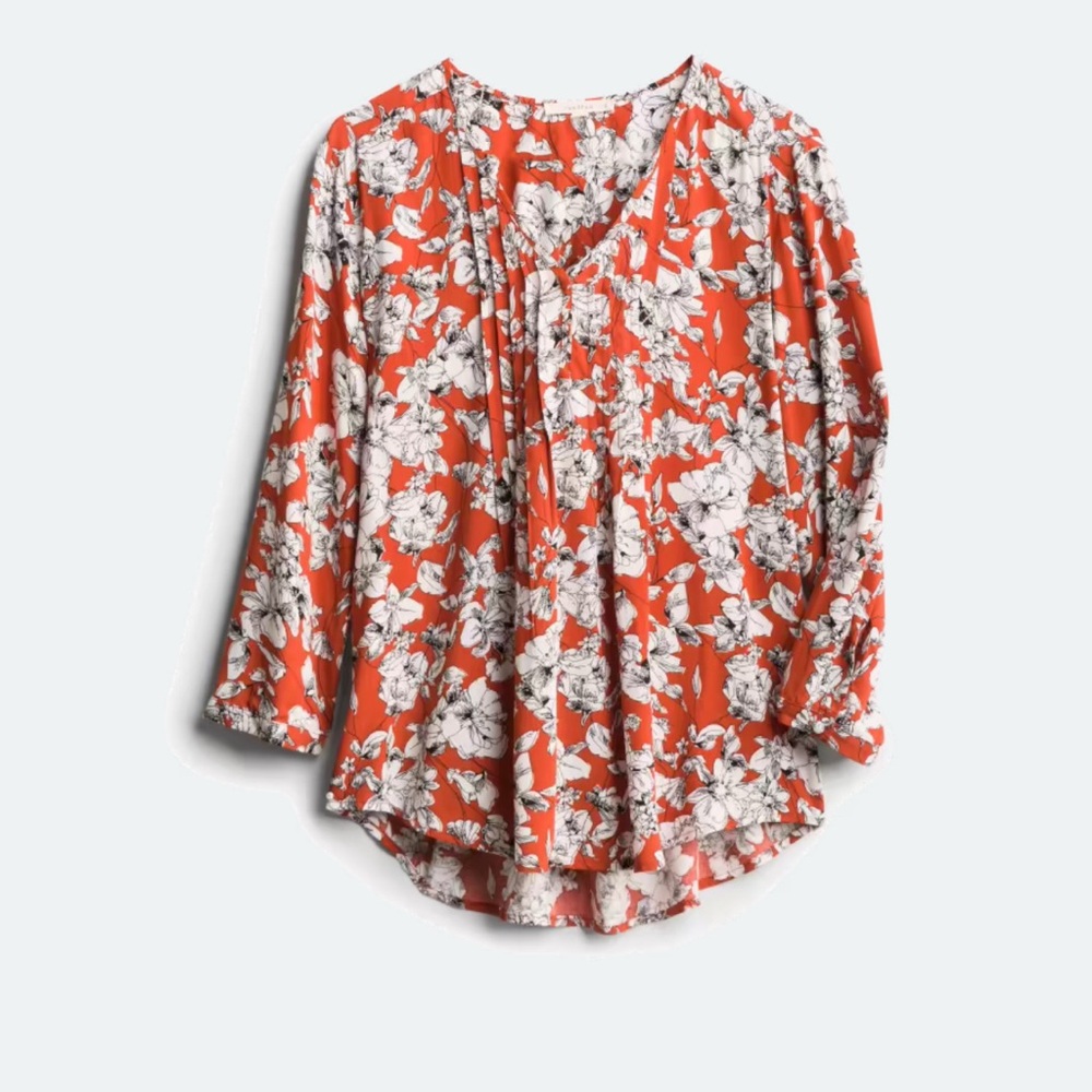 Fun2Fun Floral V-Neck Blouse-NWT